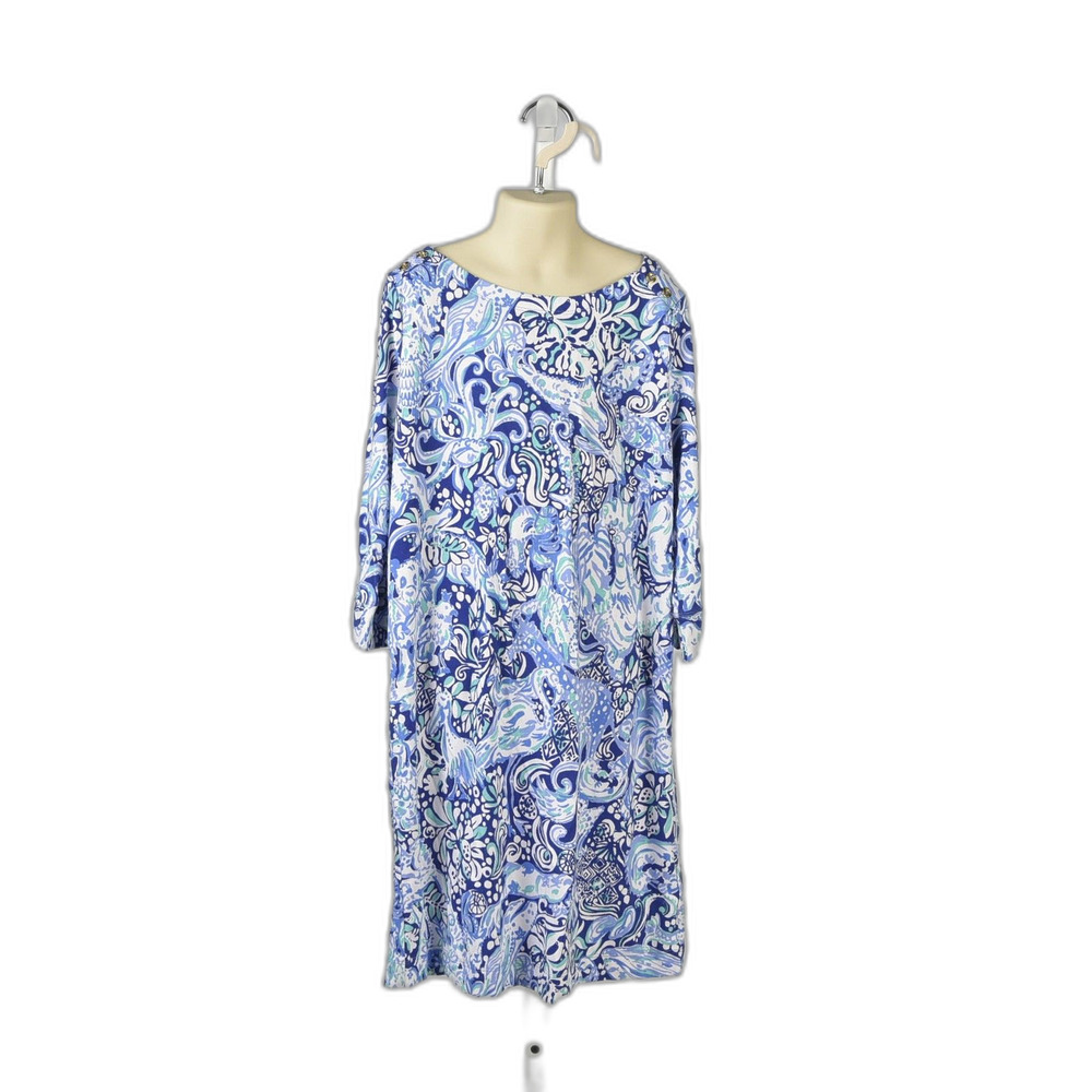 Lilly Pulitzer Girls UPF 50+ Sophie Dress 60 Animals Anniversary Print Size XL